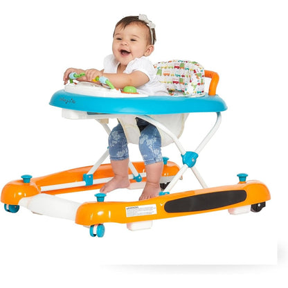 Dream On Me Go-Getter 3-in-1 Baby Walker front view in orange color