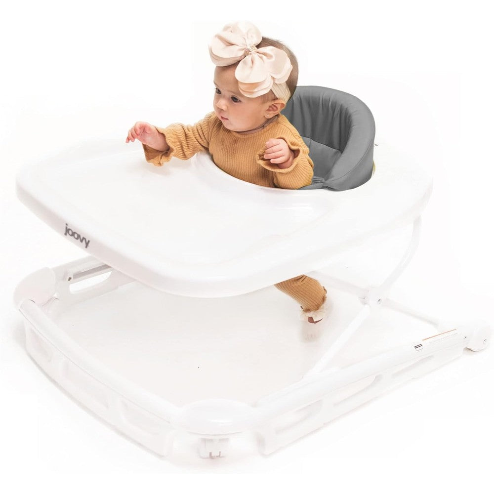 Joovy Spoon Baby Walker and Activity Center in Charcoal front view