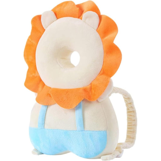 LOVOERNO white lion baby head protector backpack front view