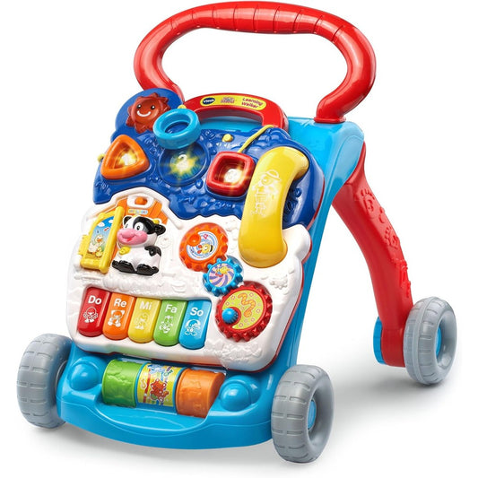 VTech Sit-To-Stand Learning Walker blue front view