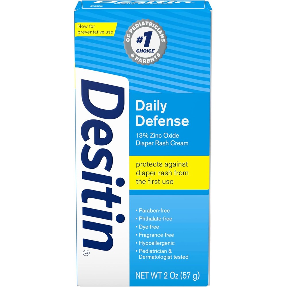 Desitin Daily Defense Baby Diaper Rash Cream front view packaging