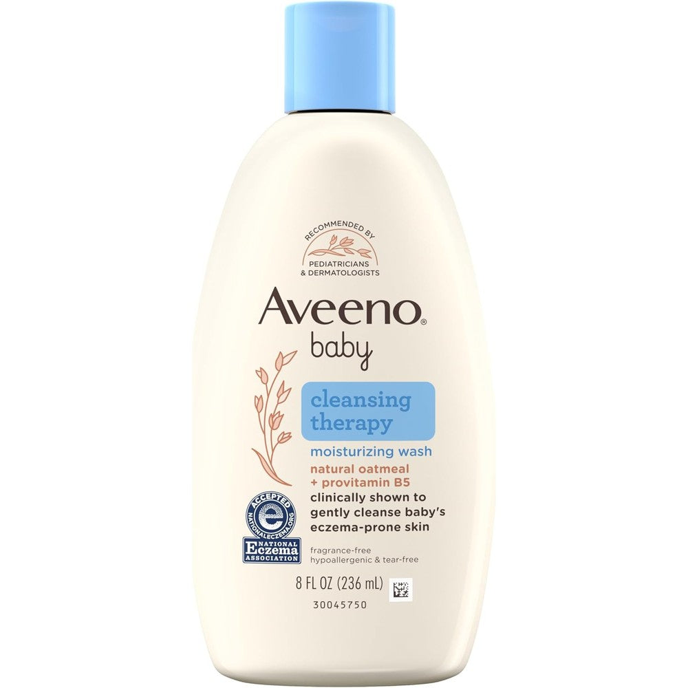 Aveeno Baby Cleansing Therapy Body Wash 8 oz for sensitive eczema-prone skin