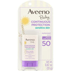 Aveeno Baby mineral sunscreen stick SPF 50 zinc oxide 0.47 oz for sensitive baby skin