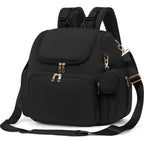 Cei-Cei neoprene diaper bag backpack front view in black