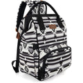 Montana West Wrangler Callie diaper bag backpack front view showcasing black Aztec pattern