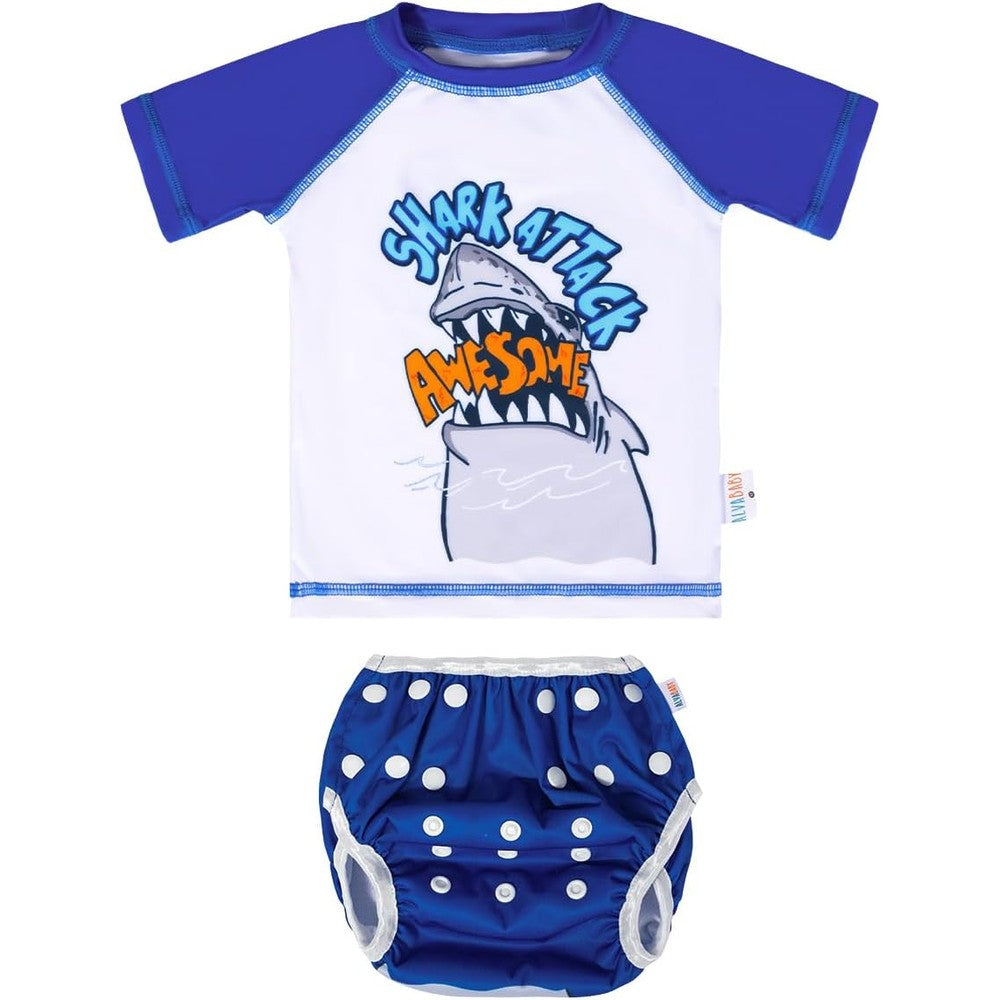 Alvababy infant toddler swimsuit set front view