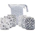 Simple Being reusable cloth diapers front view in grey