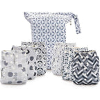 Simple Being reusable cloth diapers front view in grey