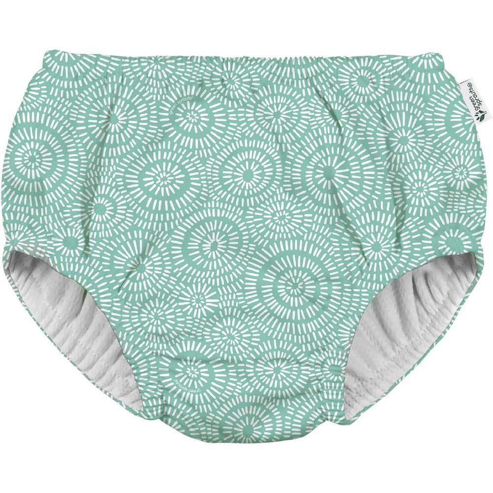 Green Sprouts Eco Pull-Up Swim Diaper Mint Sand Dollar front view