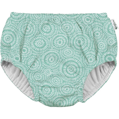 Green Sprouts Eco Pull-Up Swim Diaper Mint Sand Dollar front view