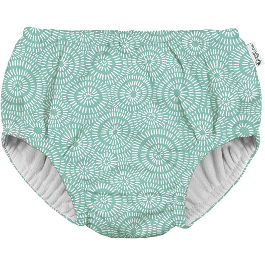 Green Sprouts Eco Pull-Up Swim Diaper Mint Sand Dollar front view