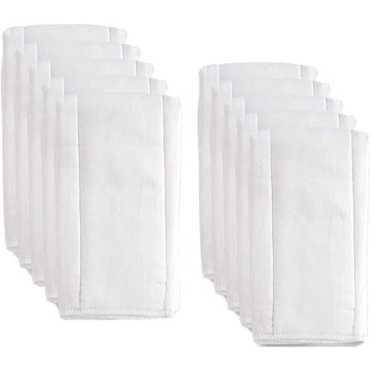 Fasoar unbleached cotton prefold cloth diapers 10 pack front view highlighting premium gauze texture