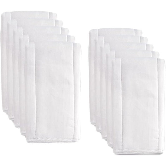 Fasoar unbleached cotton prefold cloth diapers 10 pack front view highlighting premium gauze texture