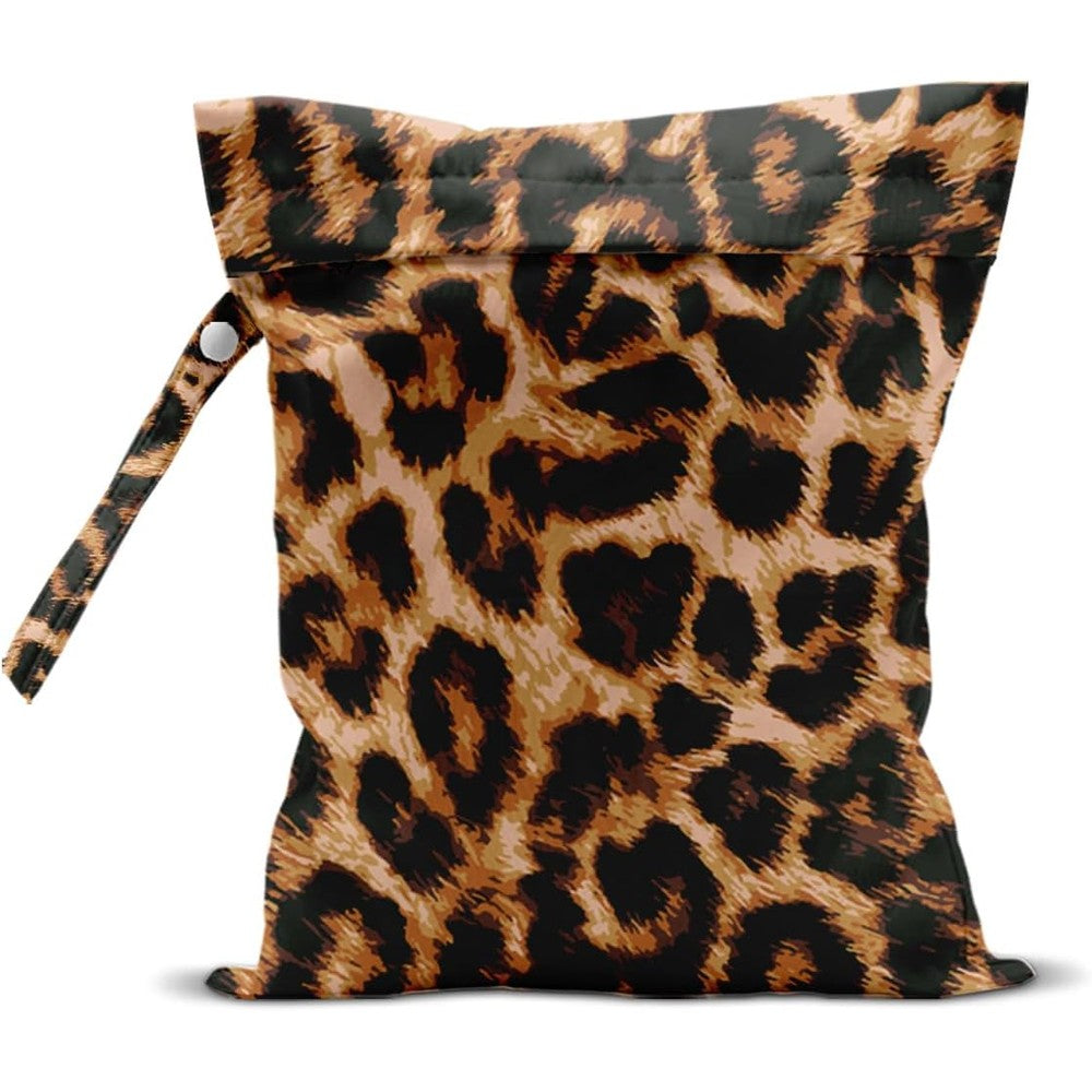Zcyxuuw leopard print waterproof wet bag front view for travel