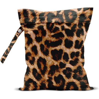 Zcyxuuw leopard print waterproof wet bag front view for travel