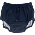 AQX reusable adult swim diaper front view in medium blue