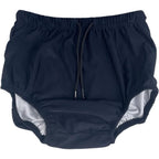 AQX reusable adult swim diaper front view in medium blue