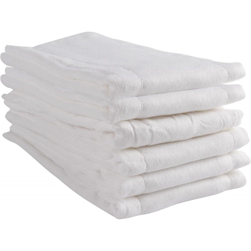 Fasoar prefold cloth diapers front view showcasing unbleached cotton material