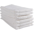 Fasoar prefold cloth diapers front view showcasing unbleached cotton material