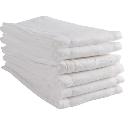 Fasoar premium cotton prefold cloth diapers six count front view pack showcasing unbleached texture