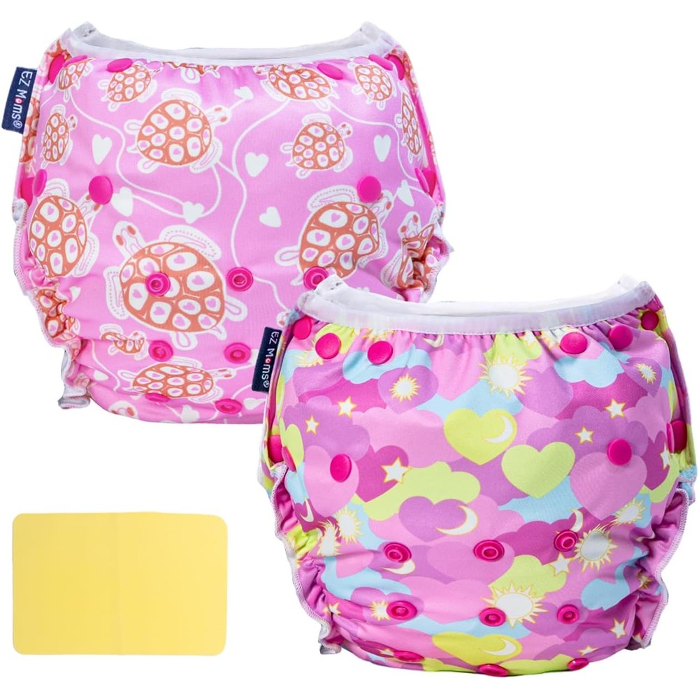 Ez Moms reusable baby swim diaper set front view