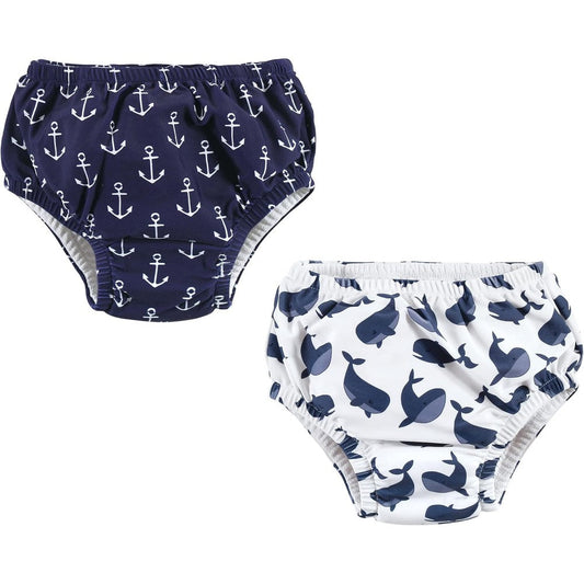 Hudson Baby Unisex Swim Diapers Whale Anchor front view