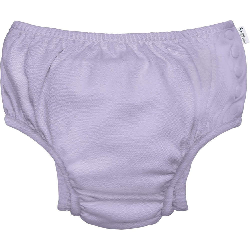 Green Sprouts Baby Toddler Eco Snap Swim Diaper Lavender front view