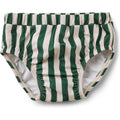 LDIOIF baby toddler boy green stripe reusable swim diaper front view