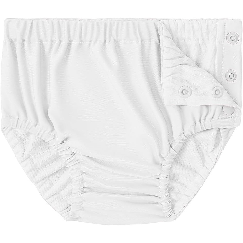Durio Reusable Swim Diaper White Front View