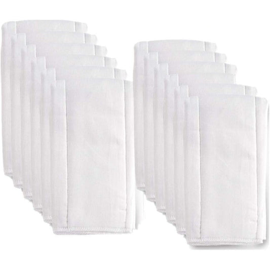 Fasoar 6 Ply Cloth Diapers front view showing the thick premium unbleached cotton prefold texture.