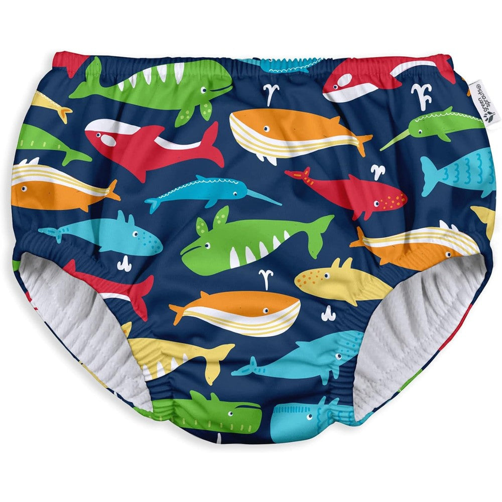 Green Sprouts baby boys reusable swim diaper front view