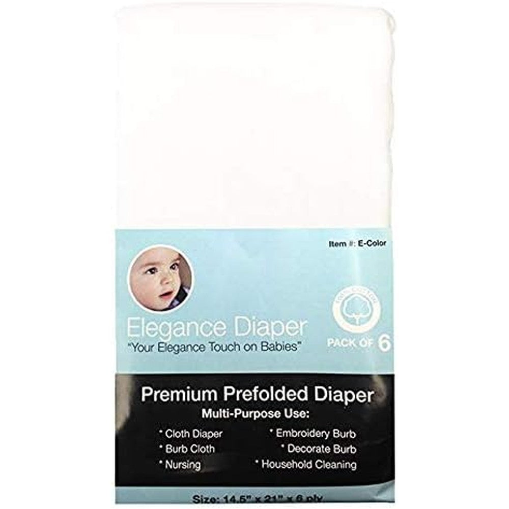 Elegance Diaper prefold cloth diapers front view
