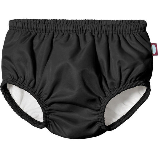 City Threads reusable leakproof swim diaper cover front view black