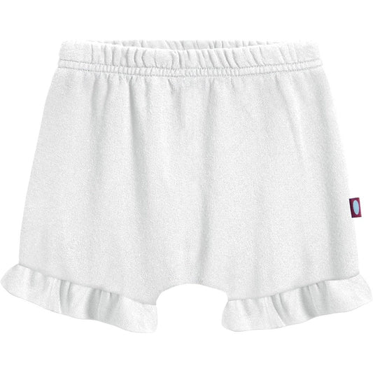 City Threads Baby Girls And Boys Ruffled Diaper Covers Bloomers 100 Percent Soft Cotton White - Image 1
