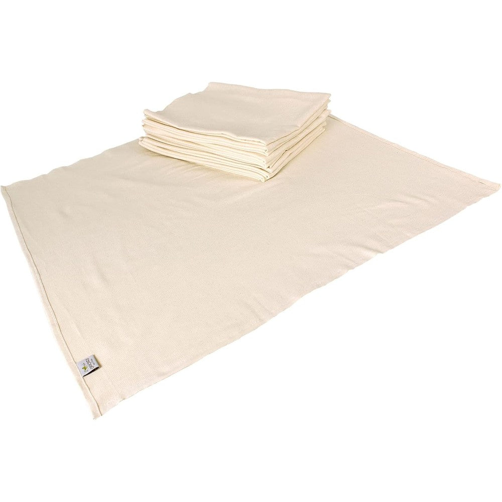 OsoCozy Unbleached Birdseye Flat Cloth Diapers front view