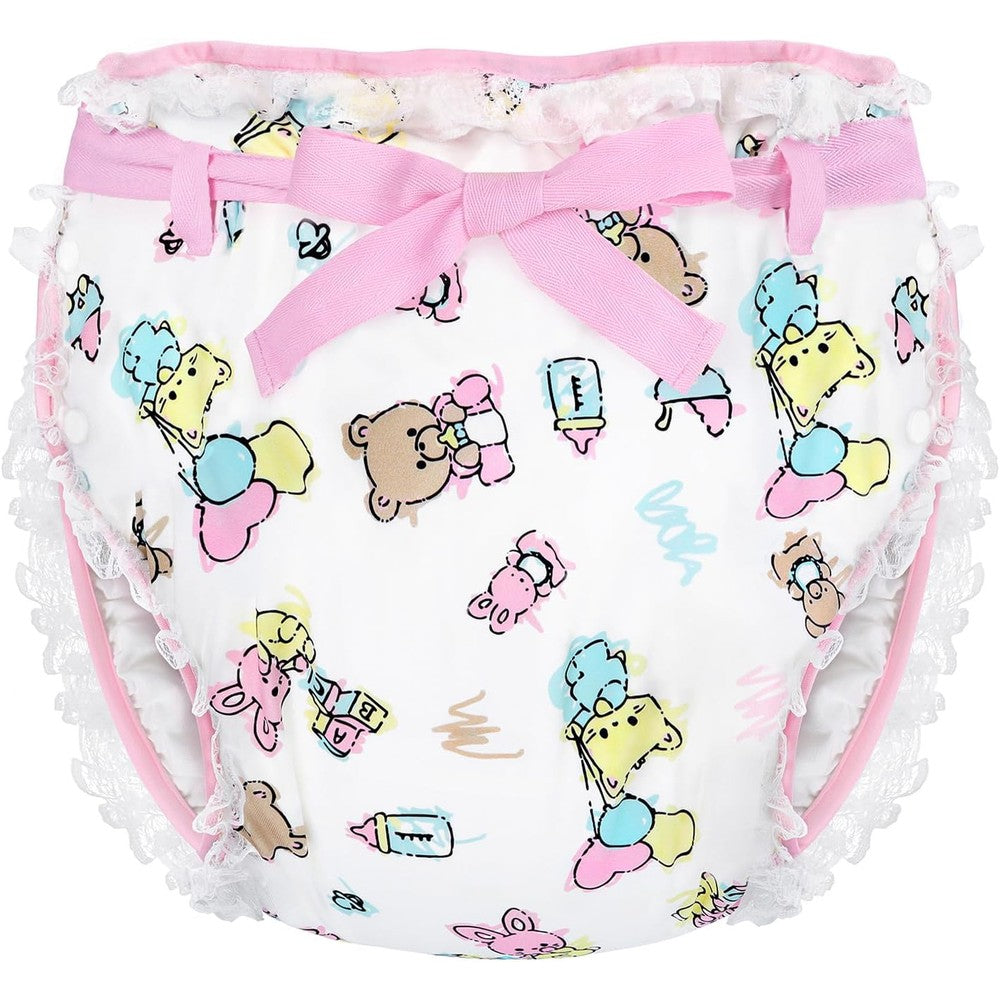 Littleforbig Silky Adult Ribbon Omutsu Diaper Wrap Cover front view