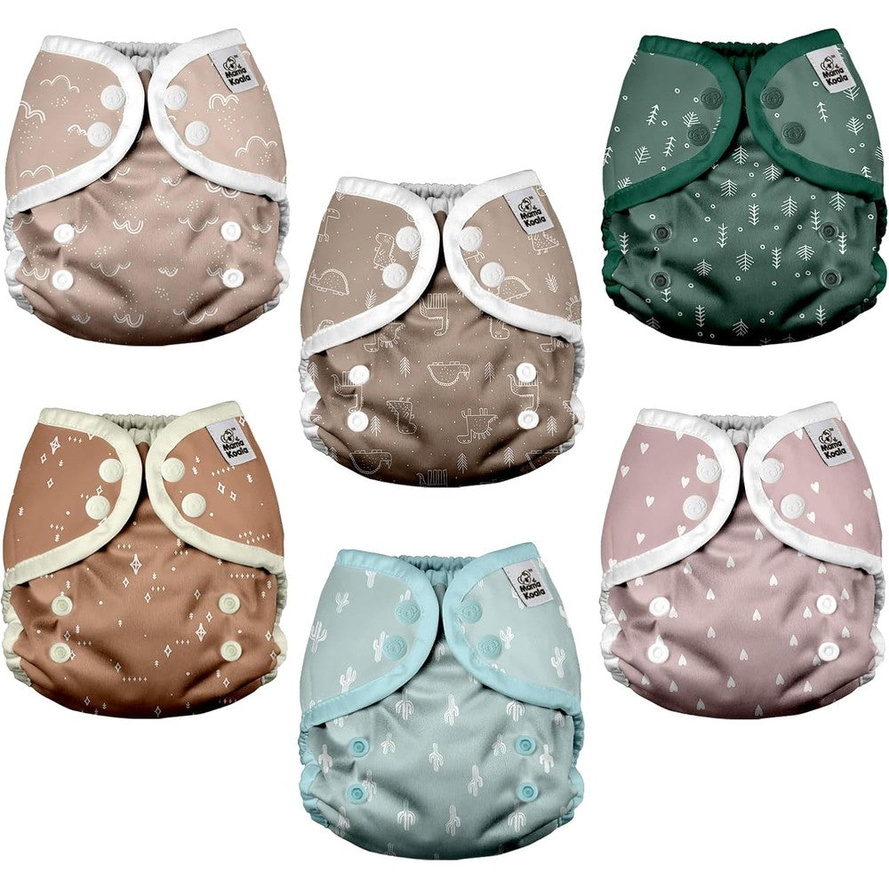 Mama Koala reusable adjustable cloth diaper cover front view