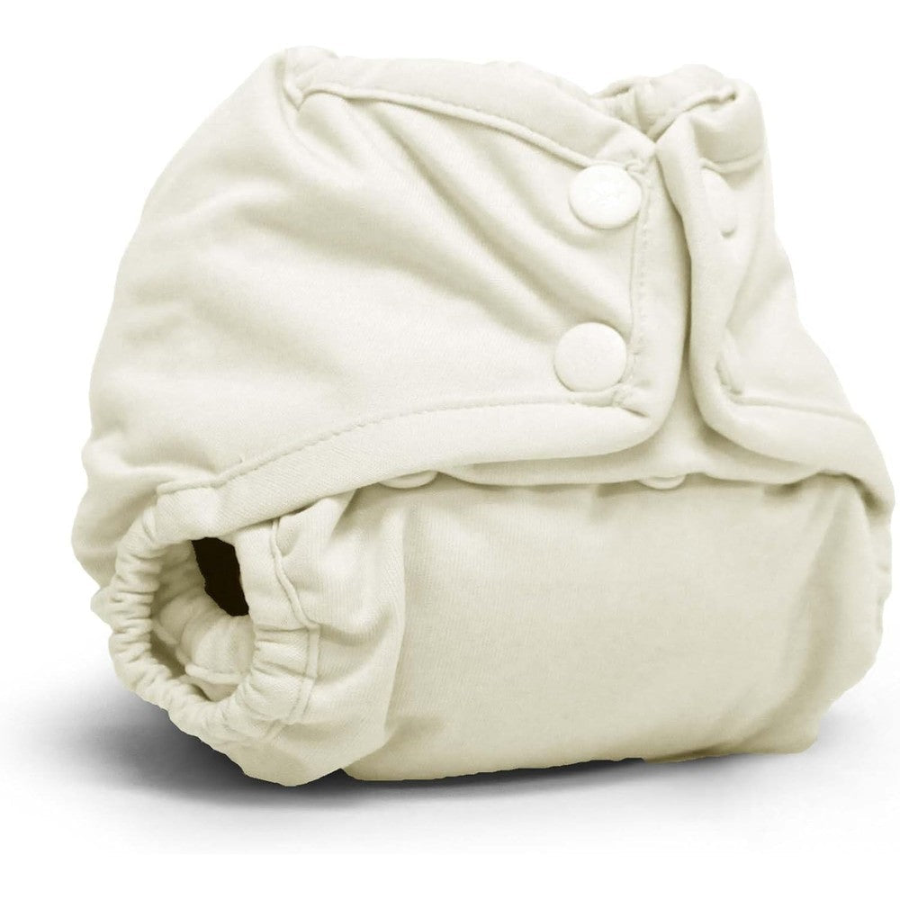 Kanga Care Rumparooz newborn cloth diaper cover front view Almond