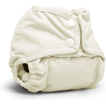 Kanga Care Rumparooz newborn cloth diaper cover front view Almond