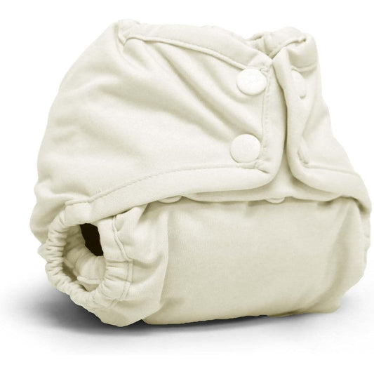 Kanga Care Rumparooz newborn cloth diaper cover front view Almond