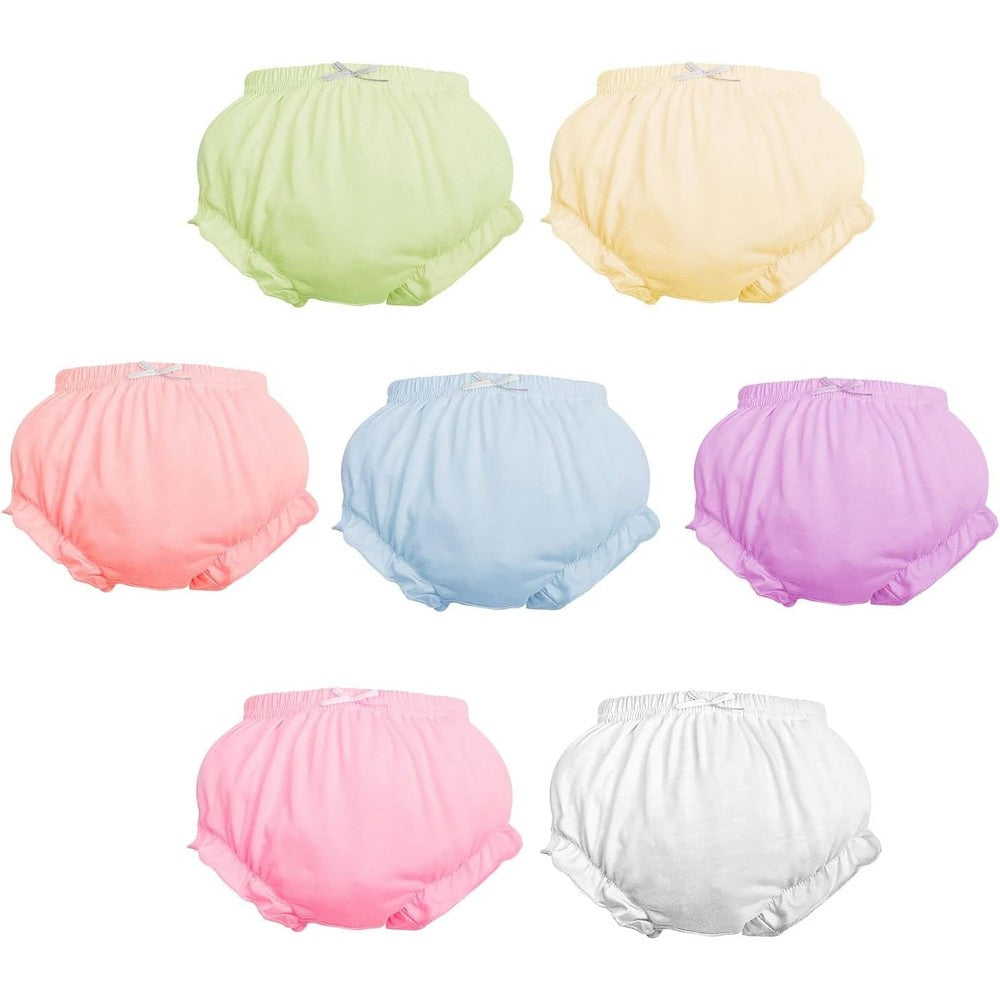 Baby Amabc 7 pack cotton diaper cover bloomers front view