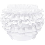 Sarfel cotton ruffle diaper cover front view for baby girls