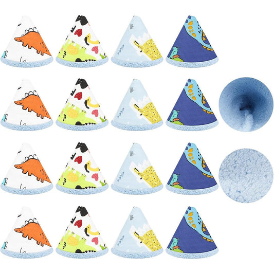 Amazyc-us 16 piece coral velvet baby boy pee covers set front view