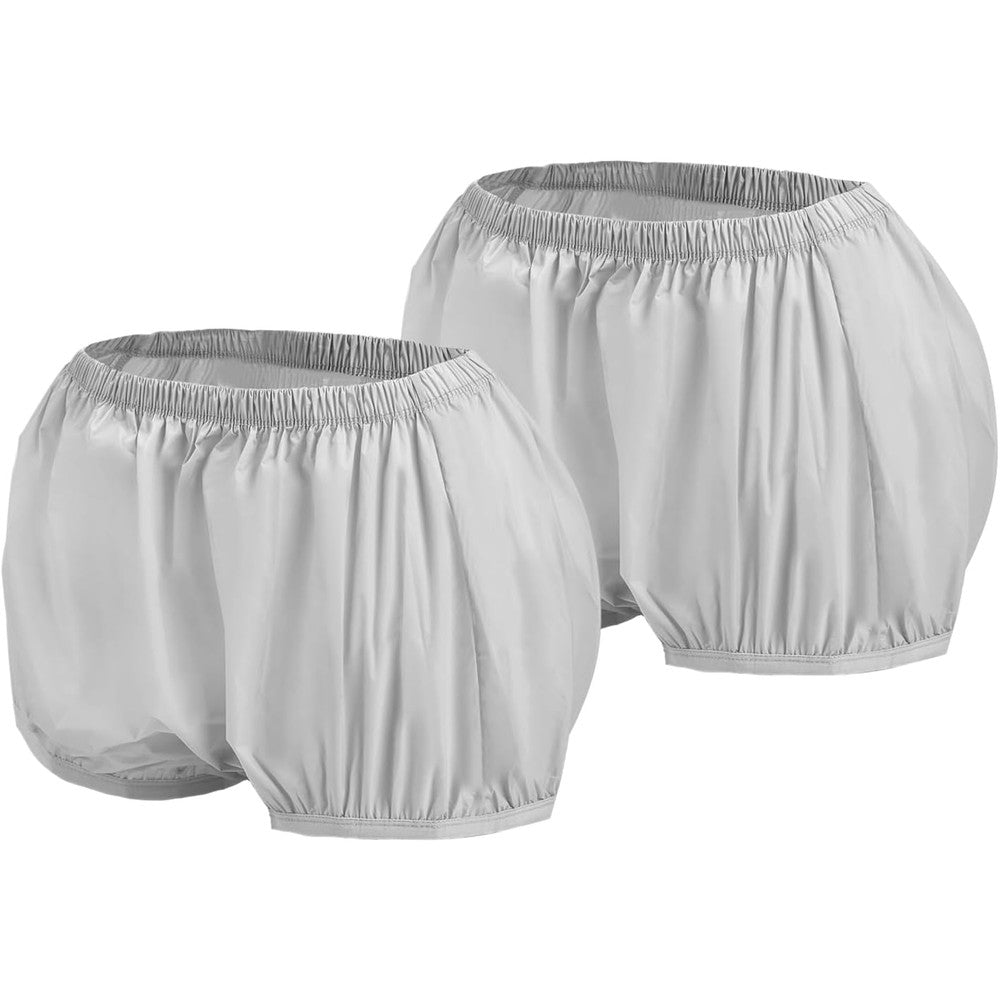 Menpol adult waterproof diaper cover pants gray front view