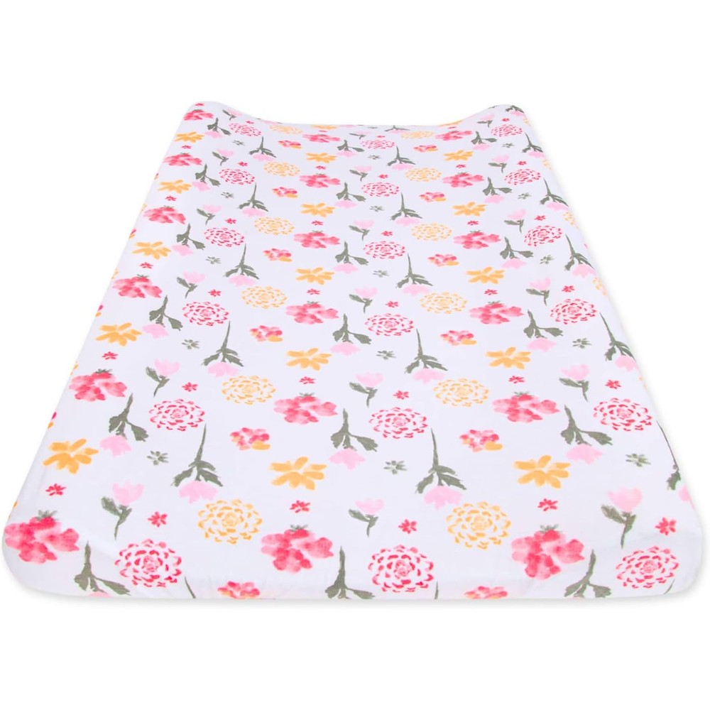 Burt's Bees Baby changing pad cover front view organic cotton nursery bedding
