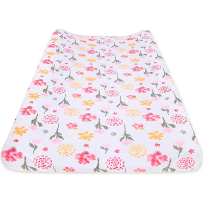 Burt's Bees Baby changing pad cover front view organic cotton nursery bedding