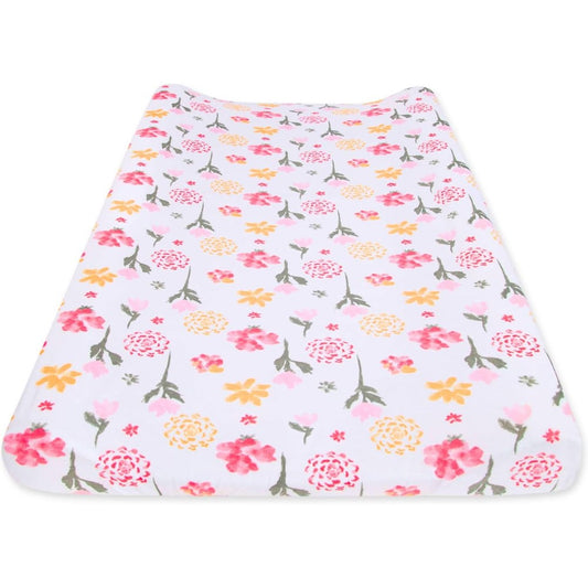 Burt's Bees Baby changing pad cover front view organic cotton nursery bedding