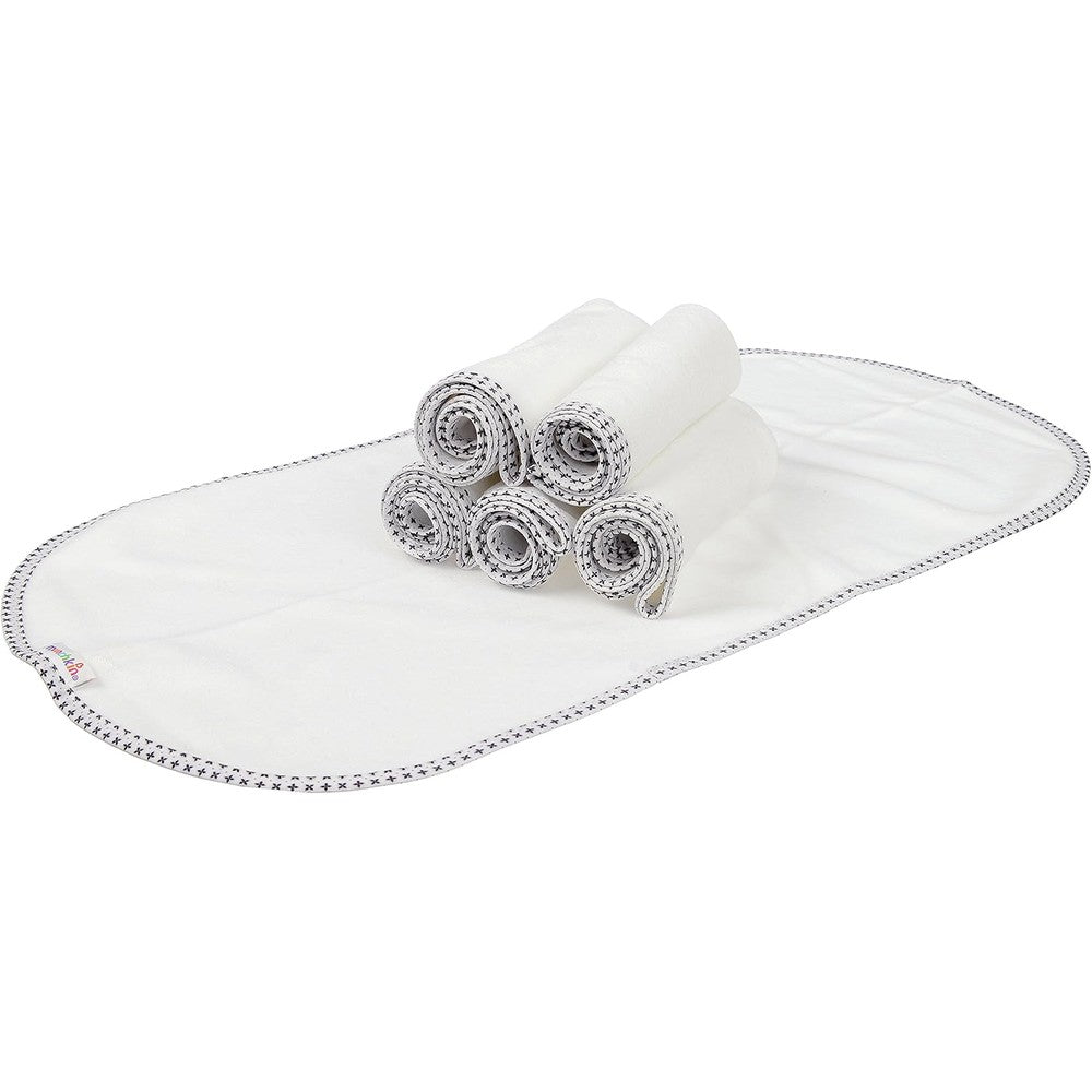 Munchkin Waterproof Changing Pad Liners 6 Count front view showing white terry cloth fabric