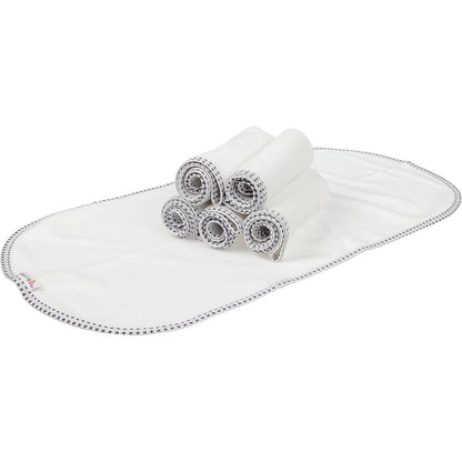 Munchkin Waterproof Changing Pad Liners 6 Count front view showing white terry cloth fabric