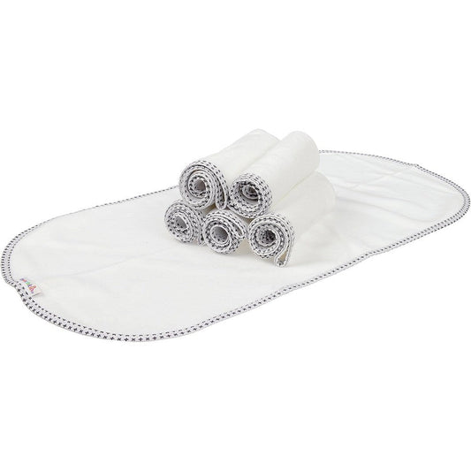 Munchkin Waterproof Changing Pad Liners 6 Count front view showing white terry cloth fabric